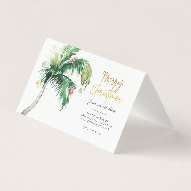 Flytta om  av Helgdag vid jul i handflatan Träd Kort (Framsida)