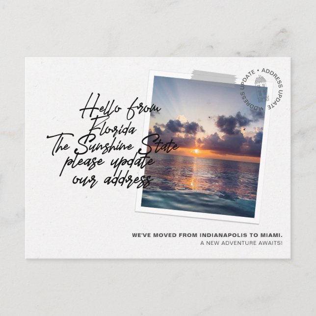 Flytta om bestämmelseort i Florida Inbjudan Vykort (Framsida)
