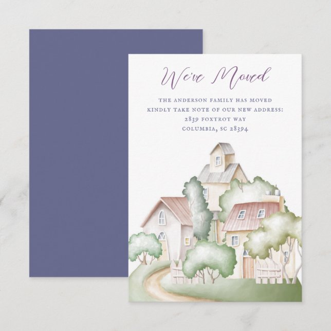 Flytta om bostadshus inbjudningar (Fram/baksida)