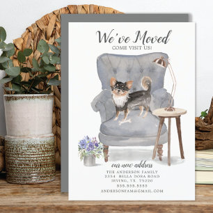 Flytta om Chihuahua Hund Vi har flyttat Meddelande