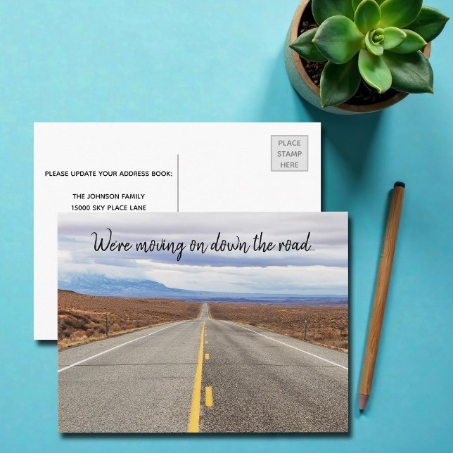 Flytta  om Coola av vägfoto Vykort (Skapare uppladdad)