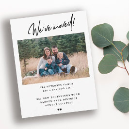 Flytta om enkel skriptfamiljefotografi anteckningskort