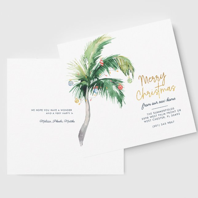 Flytta om Handflatan vid vi har flyttat Träd (We've Moved Palm Tree Holiday Moving Announcement)