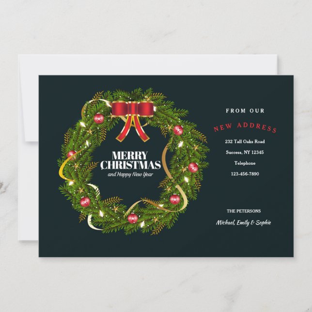 Flytta om kommande julkransar julkort (Framsida)