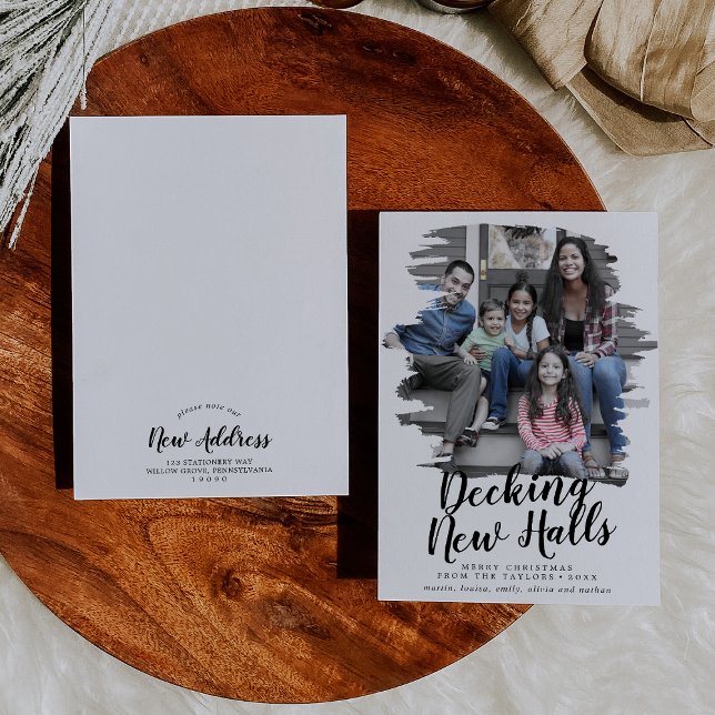 Flytta om nya hus för nedgrävning av borstat julkort (Skapare uppladdad)