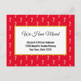 Flytta om Röda och vita Candy cane Helgdag Vykort