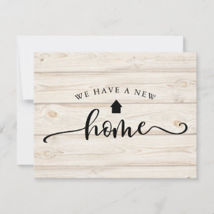 Flytta om Rustic Wood Calligraphy Budget
