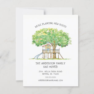 Flytta om Treehouse Cute Family Meddelande