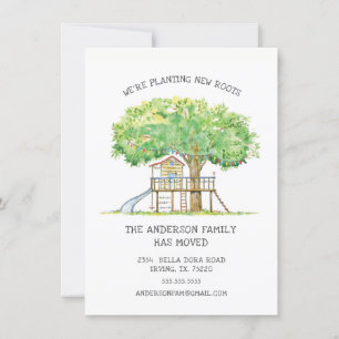 Flytta om Treehouse Cute Family Meddelande
