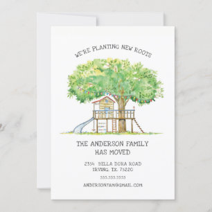 Flytta om Treehouse Cute Family Meddelande