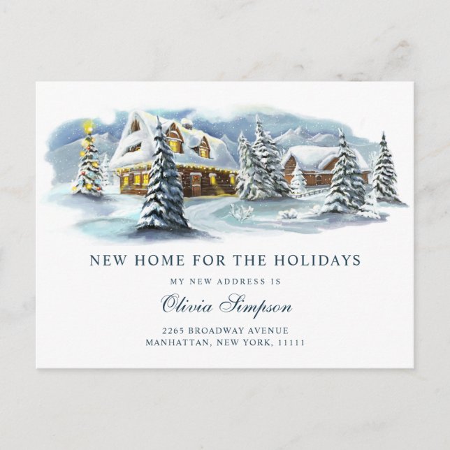 Flytta  om vintertid i Land Vykort (Framsida)