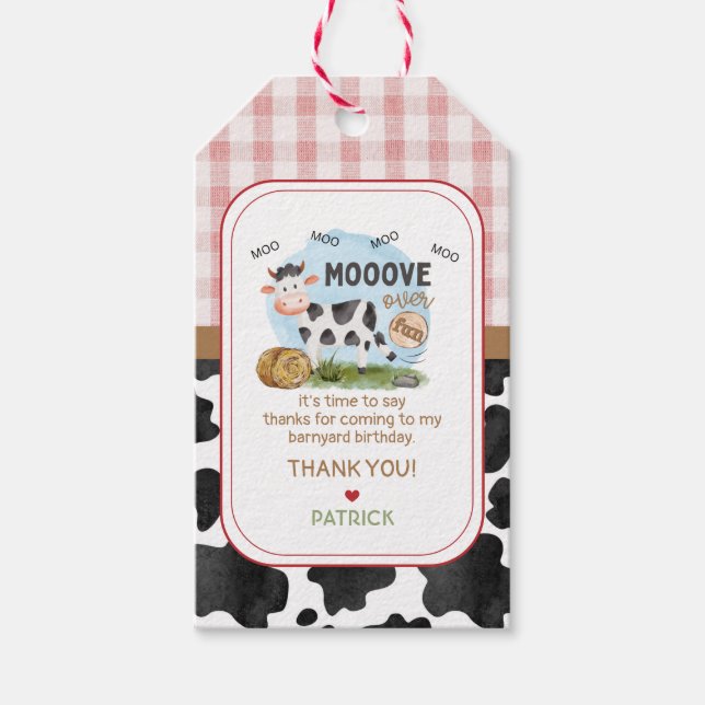 Flytta över favoritstreck över födelsedag presentetikett (Framsidan)