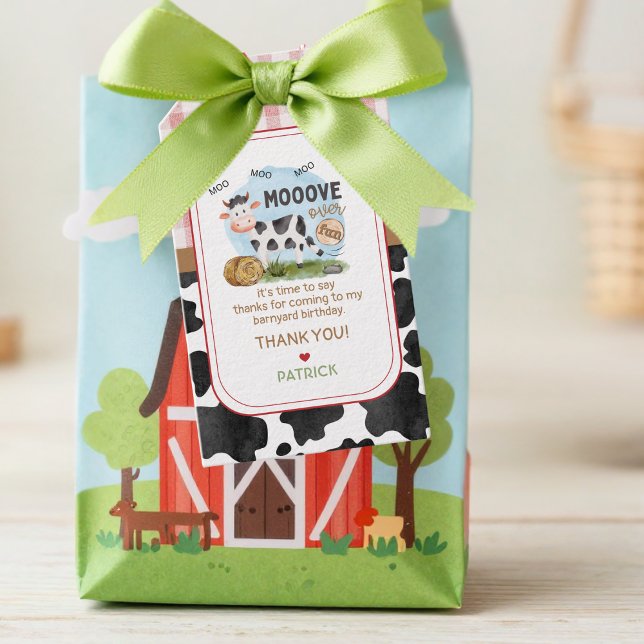 Flytta över favoritstreck över födelsedag presentetikett (Skapare uppladdad)