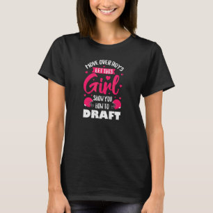 Flytta över pojkar flickor Fantasy Football Draft- T Shirt