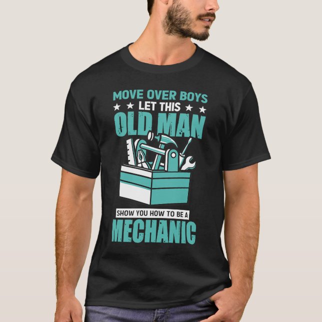 Flytta över pojkar låt den här gamle mannen visa e t shirt (Framsida)