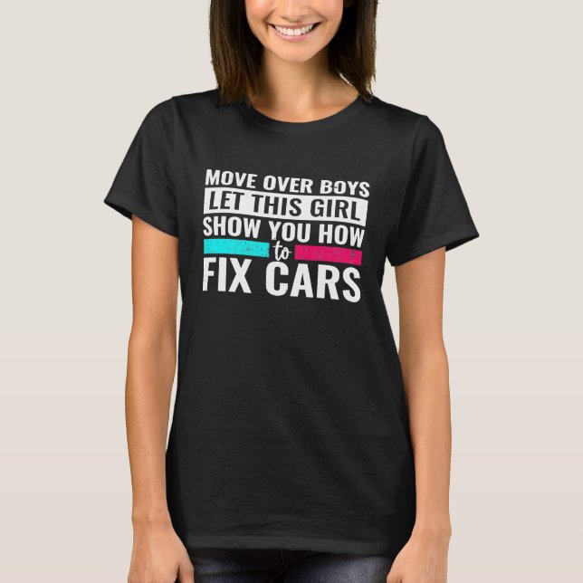 Flytta över pojkarna låt den här tjejen visa dig b t shirt (Framsida)