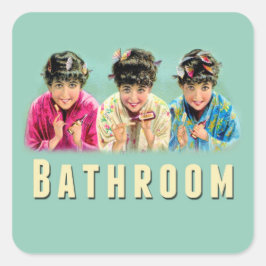 Flytta Packing Box Label Sticker Bathroom Fyrkantigt Klistermärke