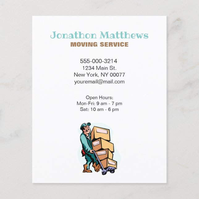 Flytta Service Company Service Business Flygblad (Framsidan)