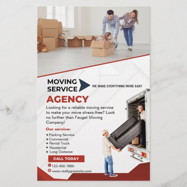 Flytta Service Flyer (Framsidan)