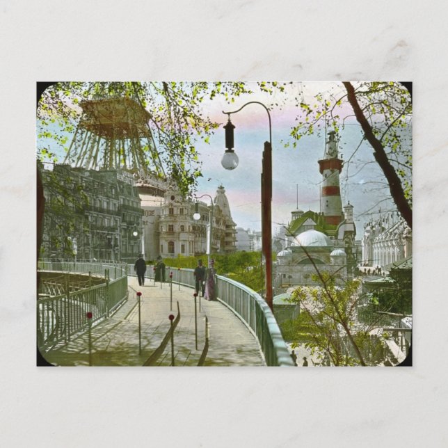 Flytta Sidepromenad i Paris PostCard Vykort (Framsida)
