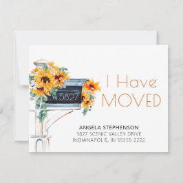 Flytta Solblommor Eucalyptus Mailbox Vattenfärg