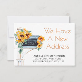 Flytta Solblommor Eucalyptus Mailbox Vattenfärg