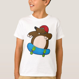 Flytta som Skater med Skateboard och Helmet T Shirt