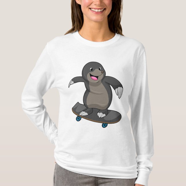 Flytta som Skater med Skateboard T Shirt (Framsida)