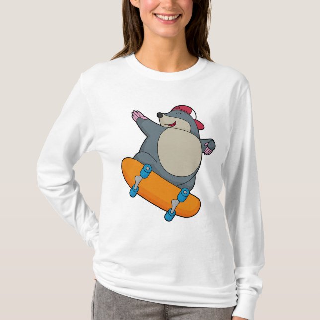 Flytta som Skater med Skateboard T Shirt (Framsida)