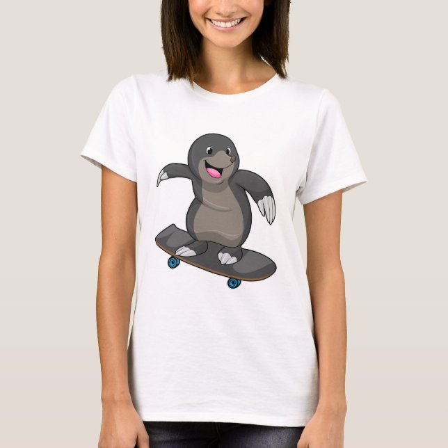 Flytta som Skater med Skateboard T Shirt (Framsida)