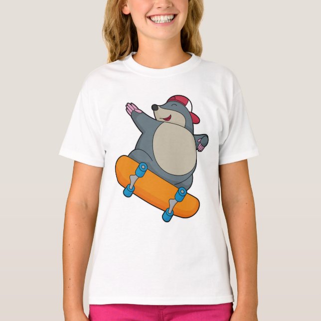 Flytta som Skater med Skateboard T Shirt (Framsida)