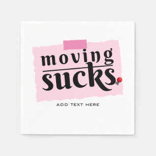 Flytta Sucks! Modern Funny Farewell Bra Adjö Gift Pappersservett
