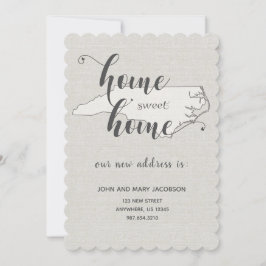 Flytta till North Carolina Home Sweet Home Inbjudningar