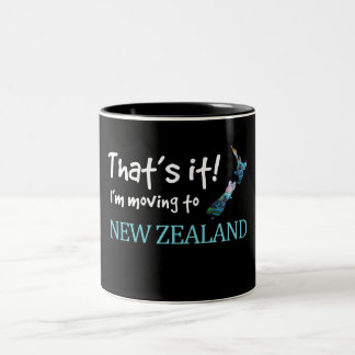 FLYTTA TILL NYA ZEALAND KIWI PAUA Två-Tonad MUGG
