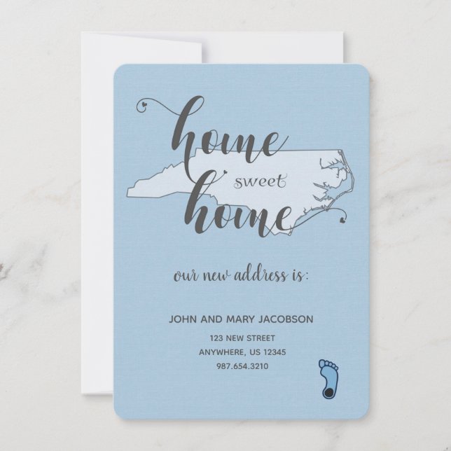 Flytta till Nytt adress hemsött hemmet Inbjudningar (Framsida)