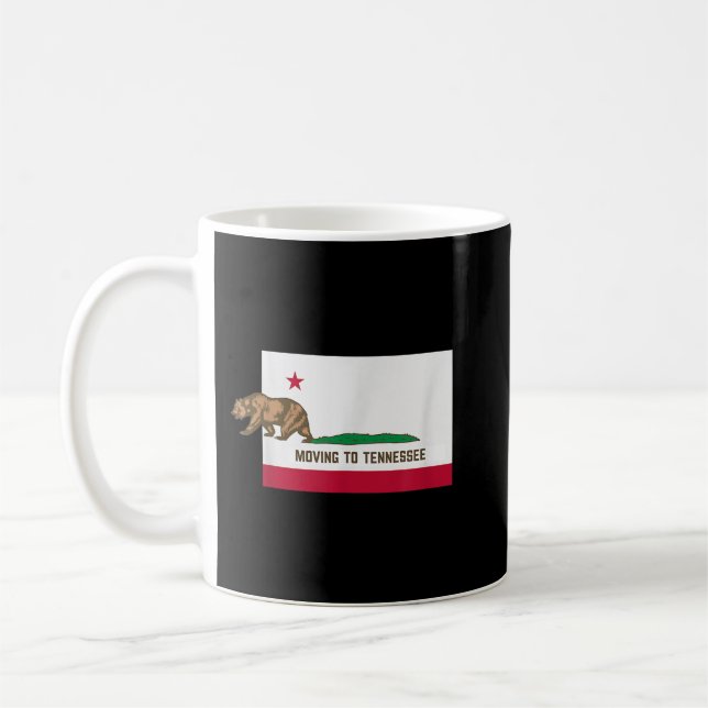 Flytta till Tennessee Lämnar California Funny Desi Kaffemugg (Vänster)