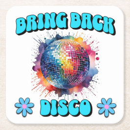 Flytta tillbaka disco underlägg papper kvadrat