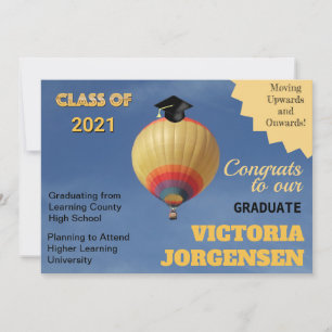 Flytta uppåt Luftballong Studenten Meddelande