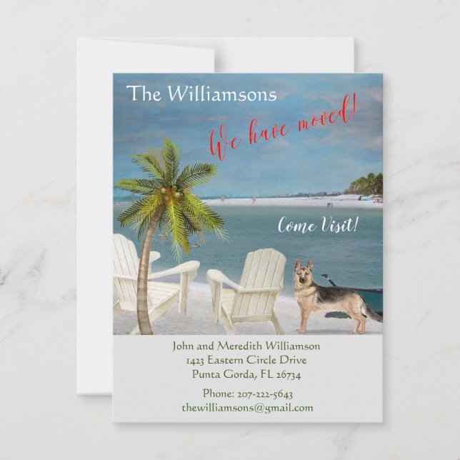 Flytta vi har flyttat till Hund strutssegment Meddelande (Framsida)