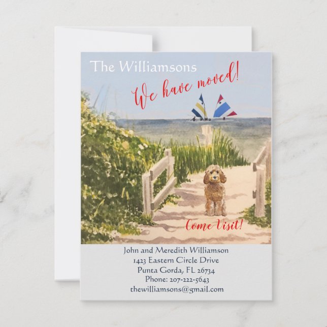 Flytta vi har flyttat till Hund strutssegment Meddelande (Framsida)