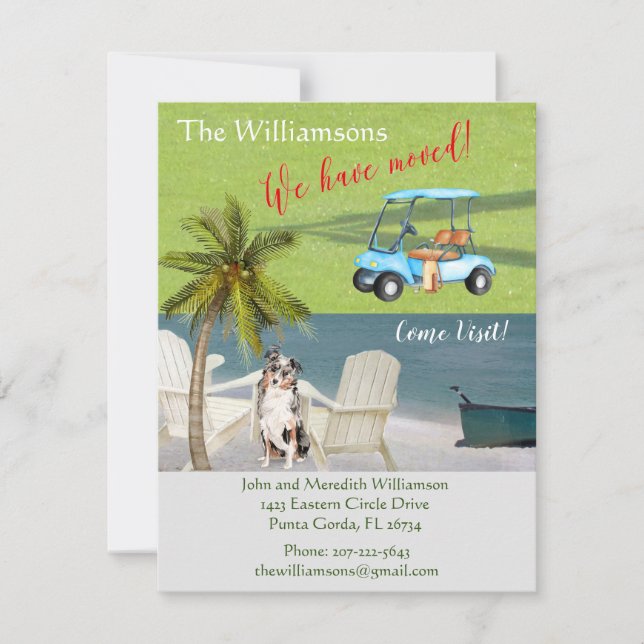 Flytta vi har flyttat till Hund strutssegment Meddelande (Framsida)