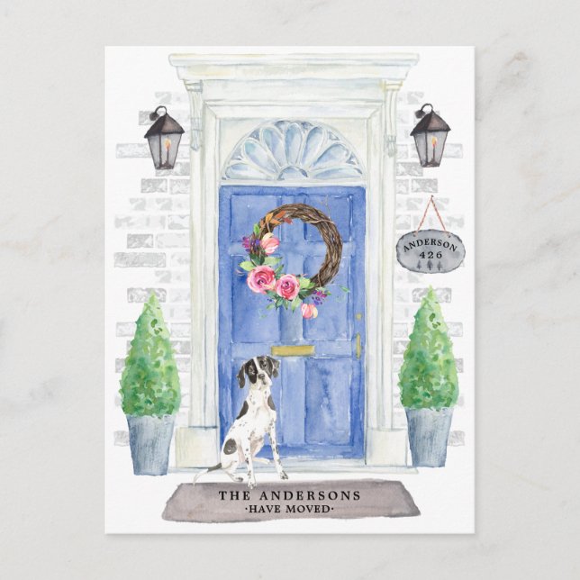 Flytta-vykort för engelsk pekare vykort (Framsida)