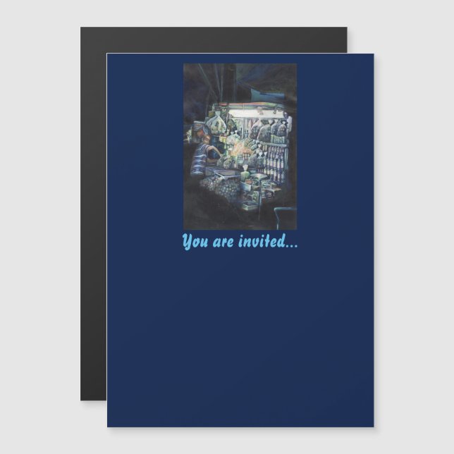 Flyttade målet, Singapore Magnetisk Inbjudningskort (Fram/baksida)