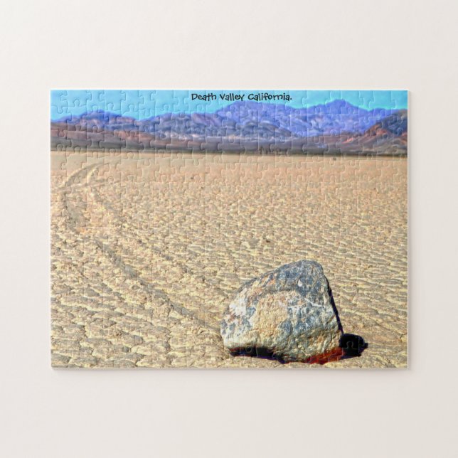 Flyttade stenar Death Valley Kalifornien. Pussel (Horisontell)