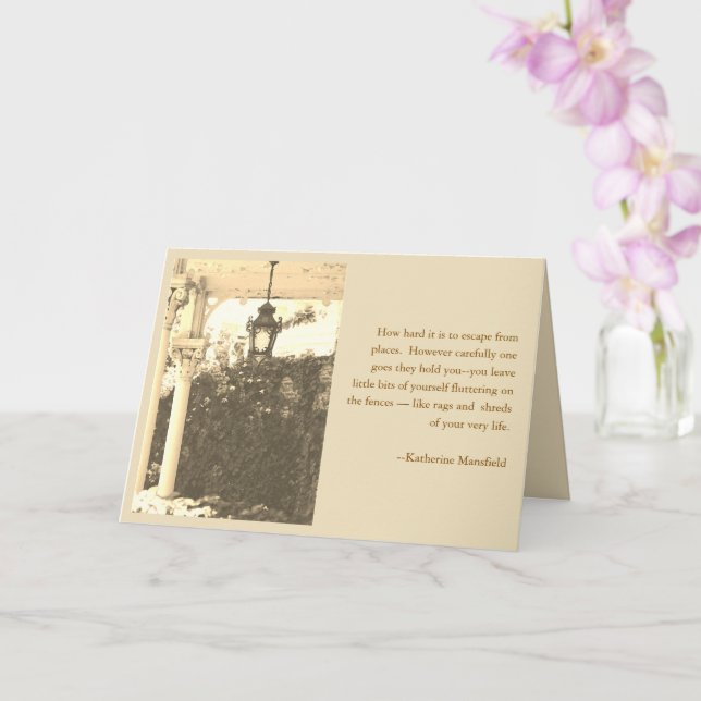 FLYTTAR + CITAT OM ATT LÄMNA KORT (Orkide)