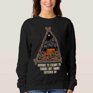 Flyttar för att undkomma röken Camping Camper Hum T Shirt