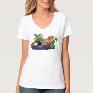 Flyttar vidare på kvinnor V-ringad t-shirt