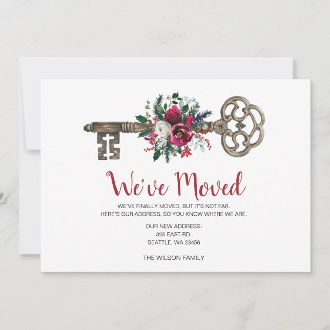 Flyttat Helgdagskort för Julmagiska Nyckel Weve (Framsida)