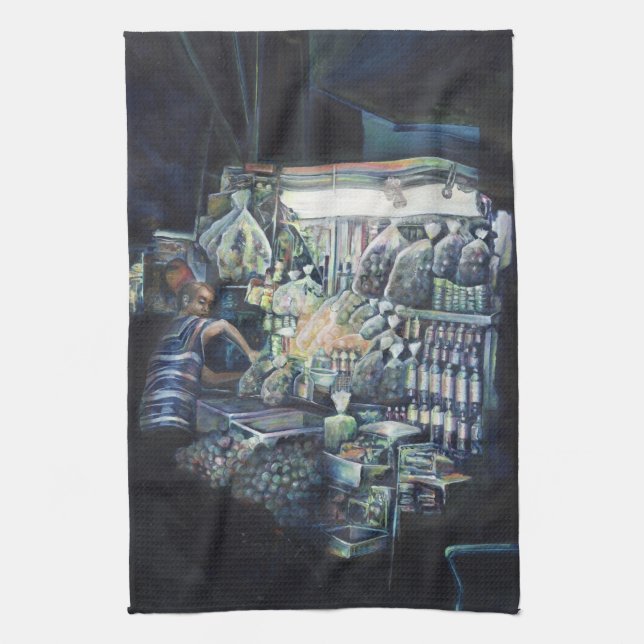 Flyttat målet.Singapore Kökshandduk (Vertikal)