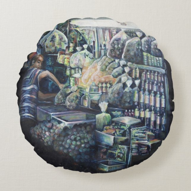 Flyttat målet, Singapore Rund Kudde (Framsidan)